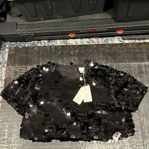 NWT Paulette's Sequin Crop Top